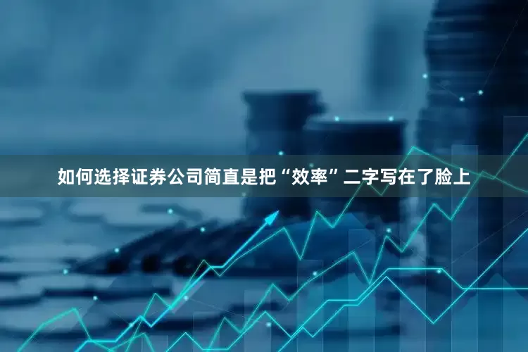 如何选择证券公司简直是把“效率”二字写在了脸上